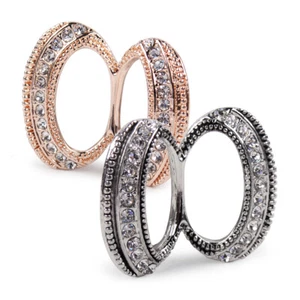 Damen Schal Schnalle Clip Ring Tuchclip Strass Tuchbrosche Silk Scarf Buckle At - Bild 1 von 5
