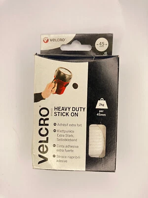 2kg White VELCRO® Brand Heavy Duty Stick On Coins 45mm x 6 Sets - Image 1 of 2