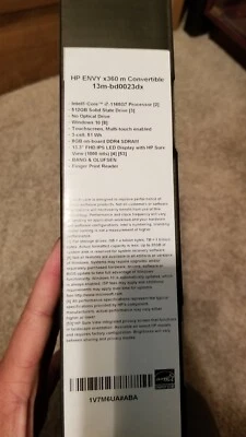 HP ENVY x360 13m-bd0023dx - 13.3" Touch Screen Intel i7-1165G7 8GB RAM 512GB SSD - Image 1 of 4