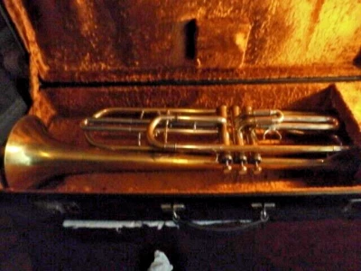 Pro model BASS Trumpet Lacquer CASE AND Mouthpiece by Lidl Brno Reduced - Image 1 of 4