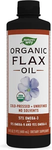 Aceite de lino orgánico de primera calidad de Nature's Way, 16 onzas líquidas - Foto 1 di 12