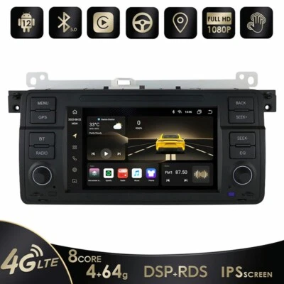 Audio System In Car Radio Carplay 64GB Stereo For 1998-2006 BMW E46 Hatchback M3 - Image 1 of 4