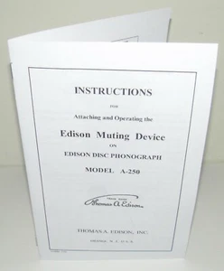 Edison Disc Muting Device for A-250 attaching and Operating Instructions Copy - Picture 1 of 6