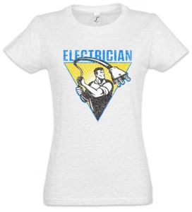 Electrician III Damen T-Shirt Electrical Engineer Worker Electricist - Picture 1 of 1