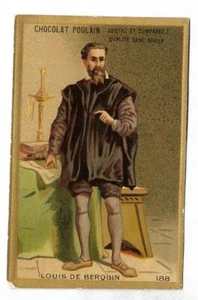 Louis de Berquin -- Chromo Chocolat Poulain - Trade Card - Imagen 1 de 2