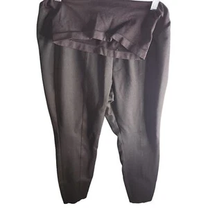 Pantalones de vestir negros de maternidad sobre el vientre talla grande - Imagen 1 de 7