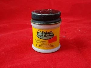 Vintage 1950s Dr Scholls Foot Balm Milk Glass Jar  - Picture 1 of 6