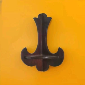 Antique Primitive Wood Carved Corner Wall Mini Hanging Candle Shelf 8x3 - Picture 1 of 10