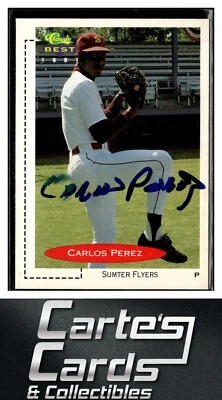 Carlos Perez 1991 Classic Best #92  Sumter Flyers TTM/IP Signed Autographed - Image 1 of 2