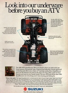 1990 Suzuki 4x4 Quadrunner ATV Original Color Ad - Picture 1 of 1