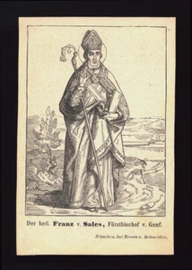 santino litografia 1800 S.FRANCESCO DI SALES - Picture 1 of 1
