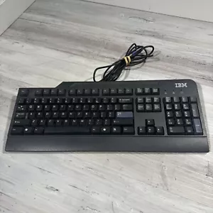 IBM Lenovo KB-0225 PS/2 Wired Black Keyboard 89P9200 Vintage Gaming, Jack Pin. - Picture 1 of 11