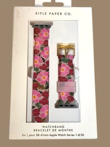 NEW Rifle Paper Co Apple Watchband 38/40/41mm Rose Garden Pink - Picture 1 of 2