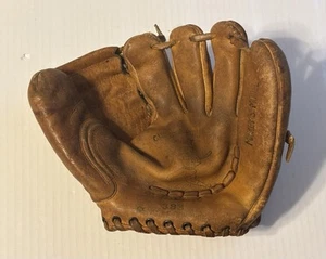 Guante de béisbol vintage modelo Mickey's derecho 393 Pal cuero de vaca genuino - Imagen 1 de 11