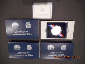 2003 First Flight commemorative Silver dollars - 3 coins - Box & COA - Picture 1 of 5