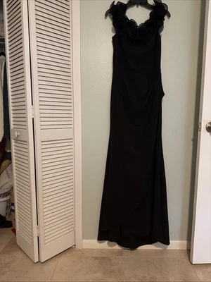 Xscape Ruffle Detail Strapless Scuba Crepe Sheath Gown Women’s Size 14 - Image 1 of 4