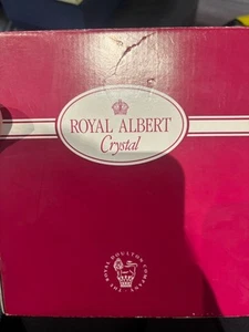 Pair Royal Albert Lead Crystal Wine Glasses Never Used Boxed Original Packaging - Picture 1 of 2