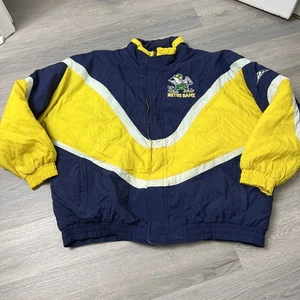 Vintage Notre Dame Fighting Irish Men’s Puffer Jacket Blue & Yellow Men’s XL - Bild 1 von 11