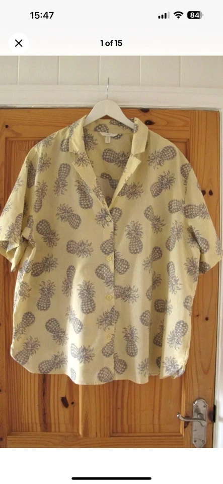 H&M Linen Blend Oversized Shirt,Size EUR XXL - Image 1 of 1