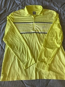 Callaway Golf Polo Opti-Dri Men's Med Pullover Shirt Yellow Performance 1/4 Zip - Picture 1 of 7