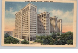 Postal de colección del edificio General Motors Detroit Michigan - Imagen 1 de 2