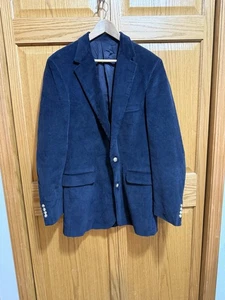 Blauer Cord Blazer Herren Anzug Jacke Sport Mantel Größe 44 - Bild 1 von 6