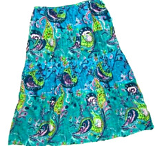 HH.   Kaktus Womens Skirt Multi-color Peasant Lined Size M BLUE NWT