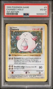 1999 Pokemon Base Set Shadowless 1st Edition Chansey Holo #3 PSA 4 - Picture 1 of 2