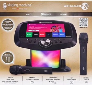 Singing Machine ISM9010 Wi-Fi Karaoke Hub Portable 10.1” Touch Screen - Picture 1 of 12