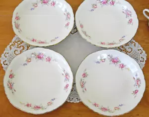 Vintage Homer Laughlin rosa & gelbe Rosen 8" Suppenschüsseln K 46 N8 ~ 4er Set ~ - Bild 1 von 12