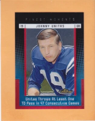 JOHN UNITAS 2006 TOPPS FINEST MOMENTS FOOTBALL #JU6 BALTIMORE COLTS HOF NM-MT - Image 1 of 2