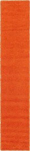 Unique Loom Solid Shag Collection Area Rug (2' 6" x 13' 1" Runner, Tiger Oran... - Picture 1 of 8