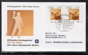 Germany 1996 - 100 years of Olympic Games of beautiful FDC - Picture 1 of 1