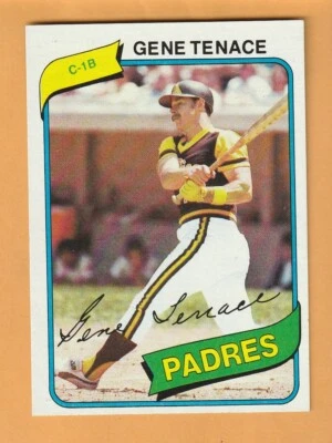 Gene Tenace San Diego Padres 1980 Topps #704 Lucasville Ohio 13W - Image 1 of 2