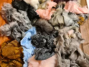 Faux Fur Fabric Scraps Choose Size Offcuts Remnants Waste - Picture 1 of 12