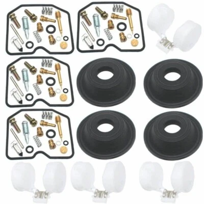 4X FOR Kawasaki ZX750F Ninja 750R ZX750 F Carburetor Repair Kit Float Diaphragm Foto 1 de 3