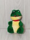 Brooklyn Doll Toy Novelty Plush green yellow frog red collar mouth vintage Korea