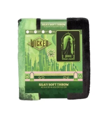 Wicked Movie Elphaba Silhouette Frame Throw Blanket 40"x50" Silky - Image 1 of 4