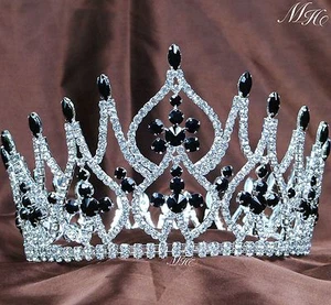 Fabulous Wedding Hair Crowns Bridal Tiara Handmade Rhinestone Pageant Party Prom - Picture 1 of 8