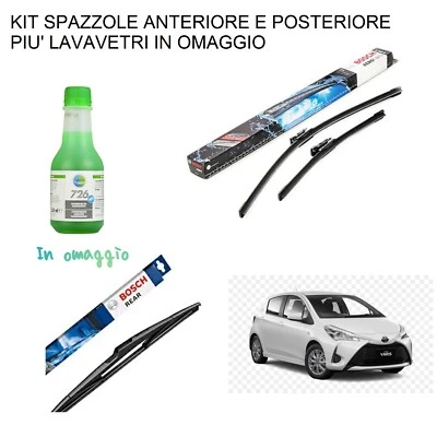 Kit spazzola tergicristallo anteriore tergilunotto posteriore Toyota Yaris 2010  - Image 1 of 4