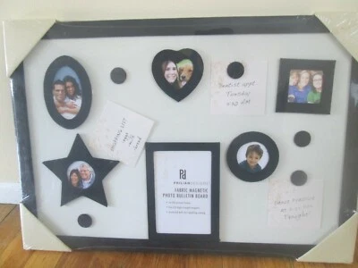 FABRIC MAGNETIC PHOTO BULLETIN BOARD - TAN - NEW -22 INCHES BY 16 INCHES  - Image 1 of 4