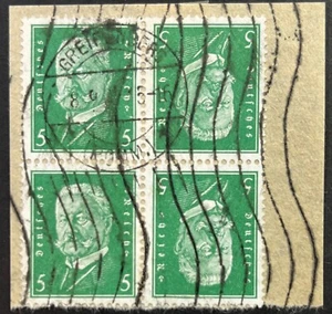 Germany Hindenburg Issue Tête Bêche Block of 4, Used, VF, Michel K 10; Sc 368a - Picture 1 of 4