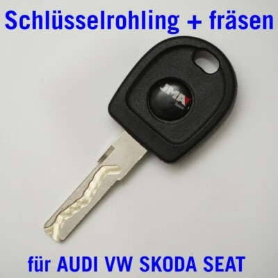 Ersatz Schlüssel mit Nachmachen fräsen für AUDI VW SKODA SEAT HAA [#1518]