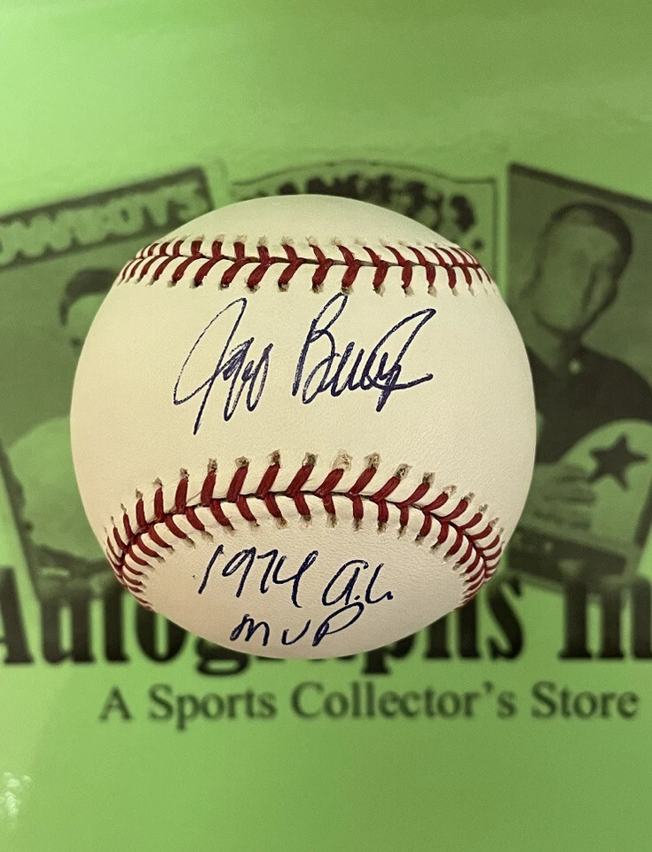 Бейсбольный мяч с автографом Джеффа Берроуза 1974 American League MVP Texas Ranger Braves - Изображение 1 из 1