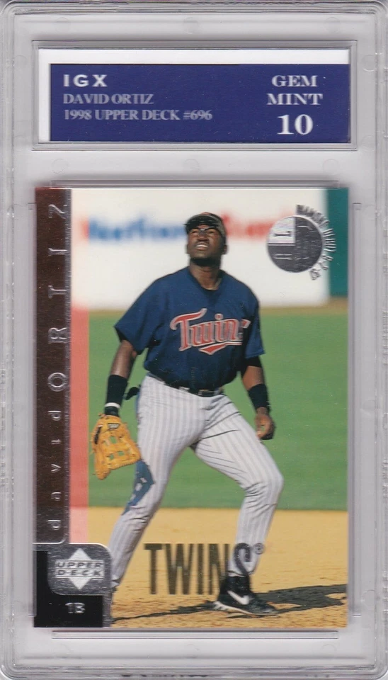 TARJETA DE NOVATO DAVID ORTIZ cubierta superior gema como nueva 10 béisbol $$ Medias Rojas MLB DEBUT RC Foto 1 de 1