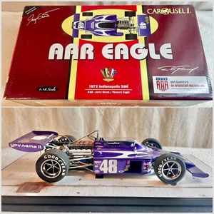 AAR Carousel 1 #4704 1972 Indy 500 auto Jerry Grant auto #48 Mystery Eagle @13 - Foto 1 di 12
