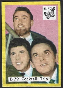 COCKTAIL TRIO vintage 1960s VLINDER match label - Picture 1 of 1