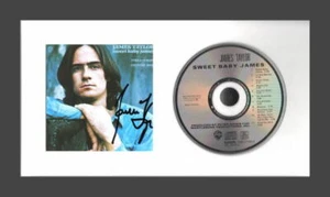 JAMES TAYLOR SIGNED AUTOGRAPH SWEET BABY JAMES FRAMED CD DISPLAY - READY TO HANG - Picture 1 of 2