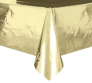 Gold Foil Party Tablecloth (137x274 cm) - Picture 1 of 2
