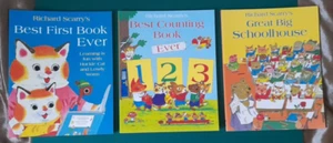 3x Richard Scarry Books - Best Ever First Book, Counting Book & Schoolhouse - Picture 1 of 11